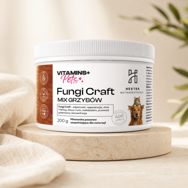Fungi Craft PETS– MIX GRZYBÓW 200 g – grzyby funkcjonalne dla psa, kota i małych ssaków