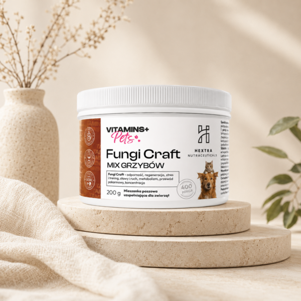 Fungi Craft PETS– MIX GRZYBÓW 200 g – grzyby funkcjonalne dla psa, kota i małych ssaków