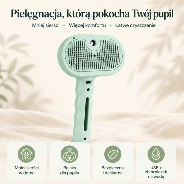 SZCZOTKA PAROWA ZIELONA Premium samoczyszcząca