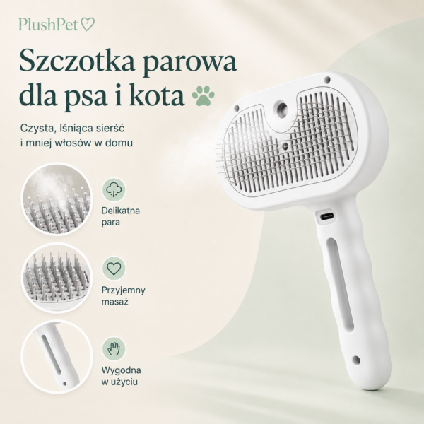 SZCZOTKA PAROWA BIAŁA Premium samoczyszcząca
