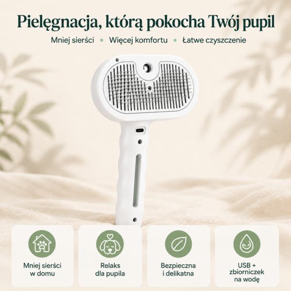SZCZOTKA PAROWA BIAŁA Premium samoczyszcząca